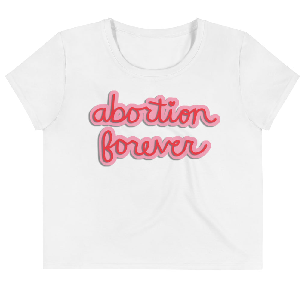 Abortion Forever Crop Top Pink